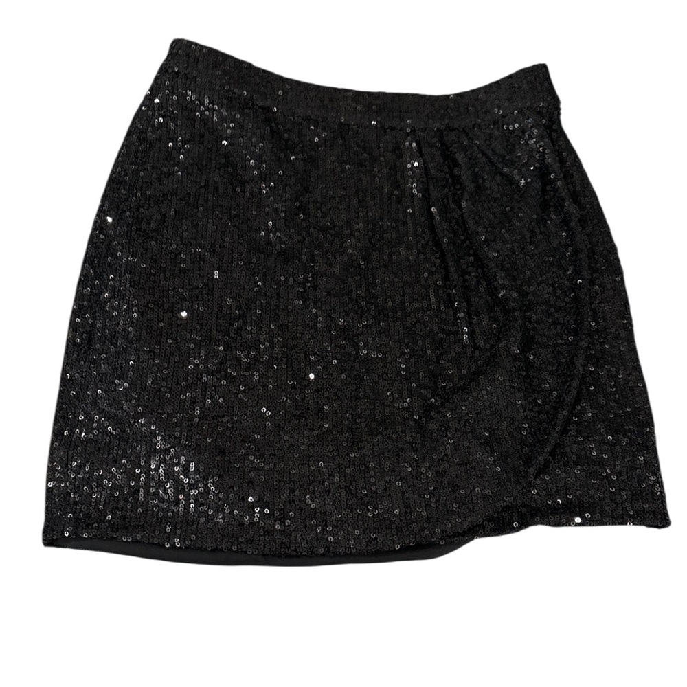 NWT Ramy Brook Margery Black Sequin Mini Skirt